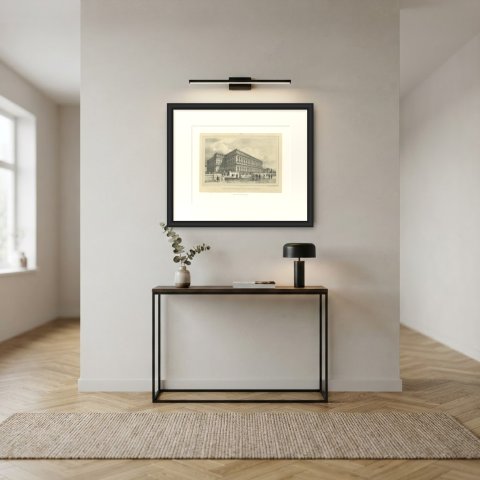 Palais d'Orsay and Legion d'Honneur, Paris, Lithograph after Benoist, circa 1845, shown framed in a room