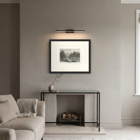The River Jordan at Joshua's Crossing, Antique Holy Land View, circa 1850, shown framed in a room
