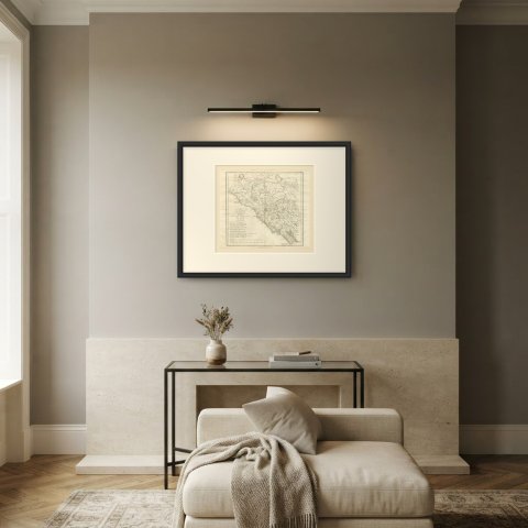 Environs of Ancient Rome and Latium, d'Anville Roman History Map, 1818, shown framed in a room