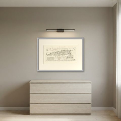 Roman Numidia and North Africa with Itinerary Roads, d'Anville, 1818, shown framed in a room